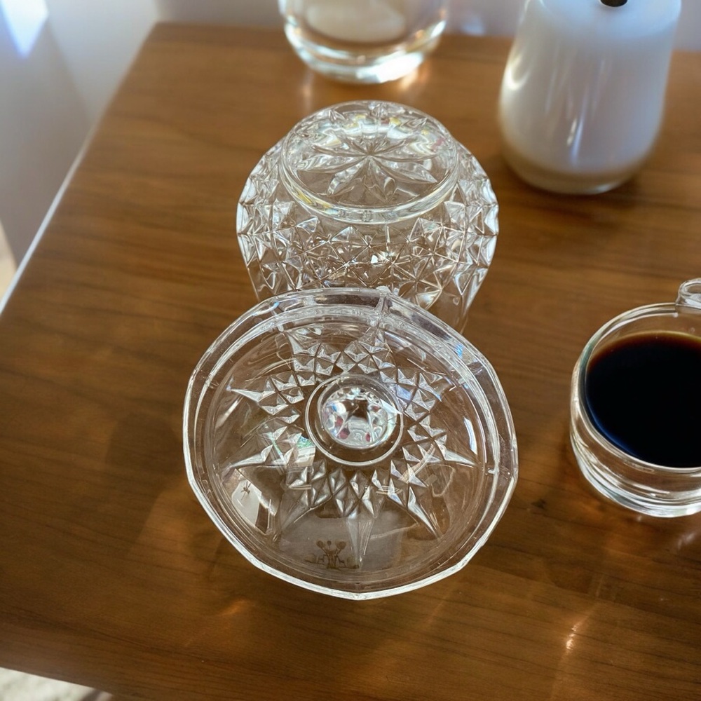 Vintage Cristal d’Arques of Paris lead Crystal Longchamps sugar bowl with lid - Picture 2 of 4